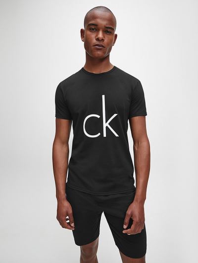 Calvin Klein Ruhák HU151336 | Calvin Klein CK Sleep Férfi Lounge Póló Fekete
